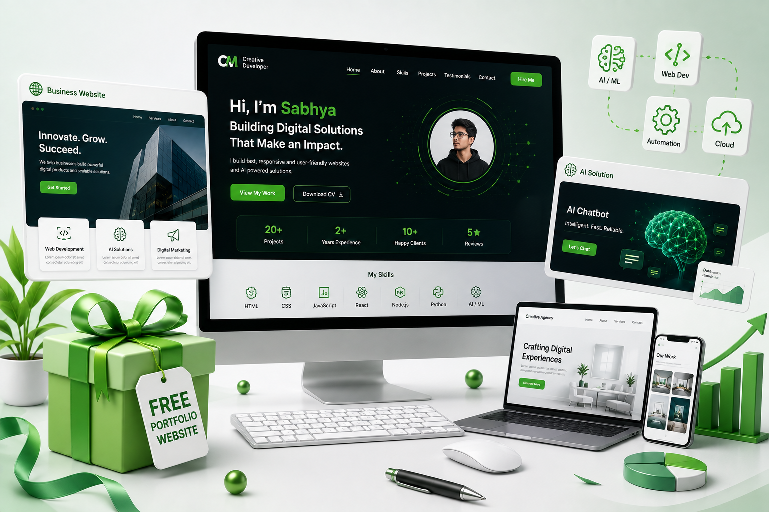 Build Your Business. Get Your Portfolio Free.